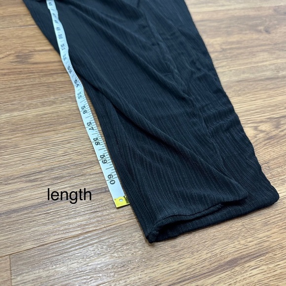 Naked Wardrobe Black Asymmetrical One Sleeve Ribbed Bodycon Maxi Dress Size 1 - Picture 8 of 10